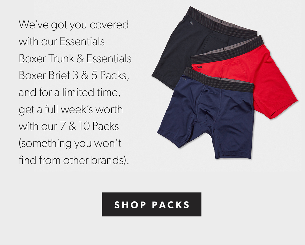 We've got you covered with our Essentials Boxer Turnk
