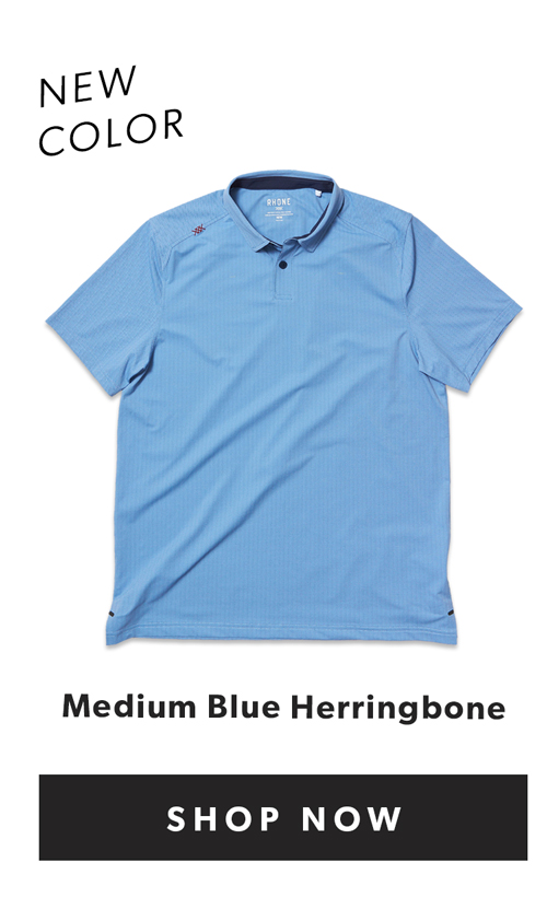 Medium Blue Herringbone