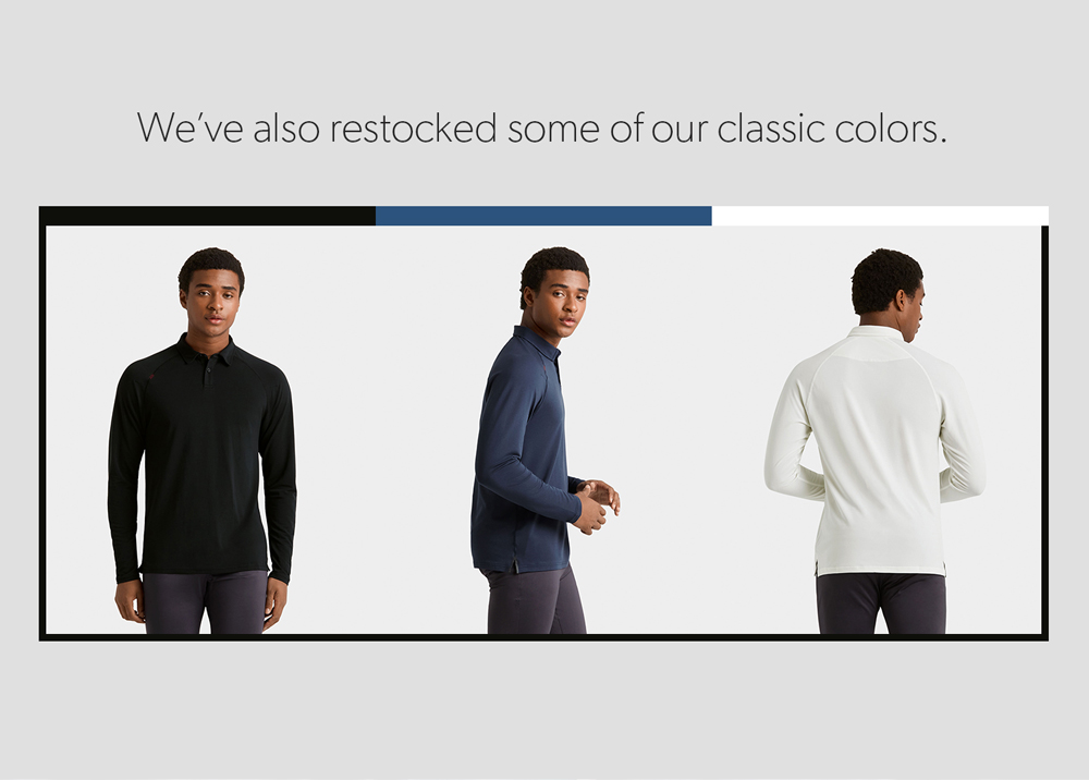 We've also restocked some of our classic colors.